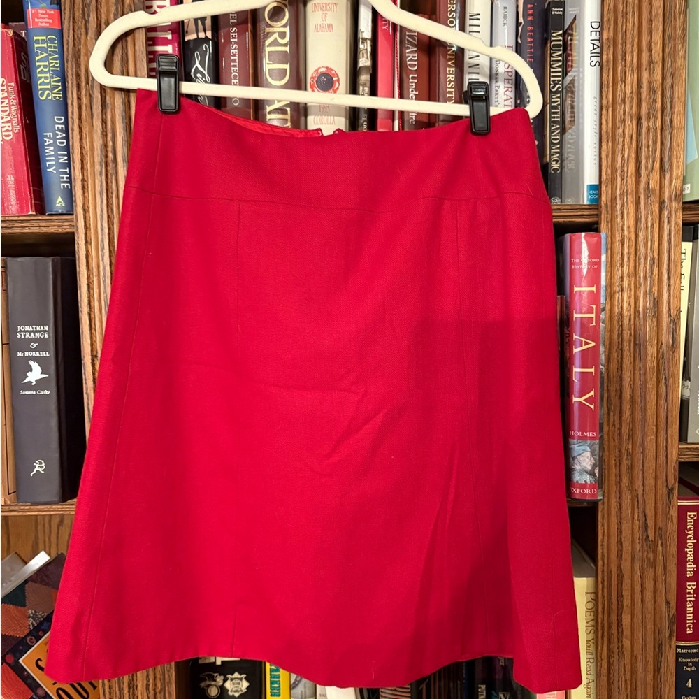 J. Crew Classic Red A-Line Skirt